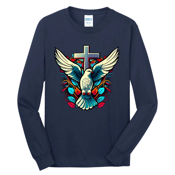 Dove And Cross Tall Long Sleeve T-Shirt