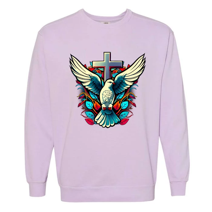 Dove And Cross Garment-Dyed Sweatshirt