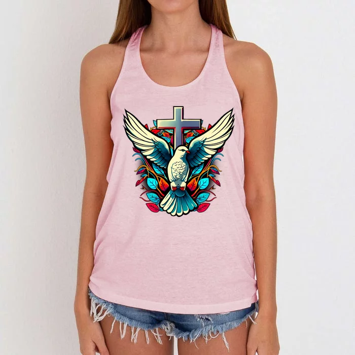 Dove And Cross Women's Knotted Racerback Tank