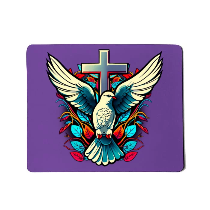 Dove And Cross Mousepad