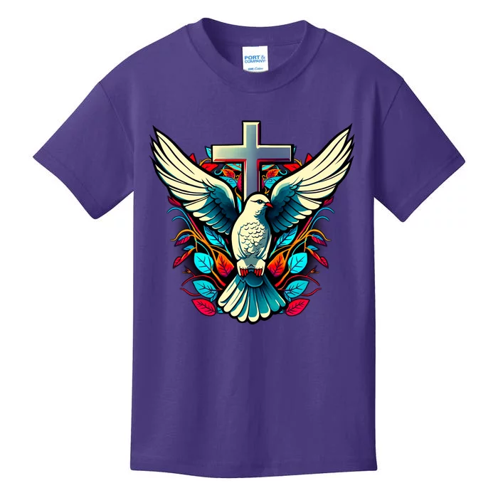 Dove And Cross Kids T-Shirt