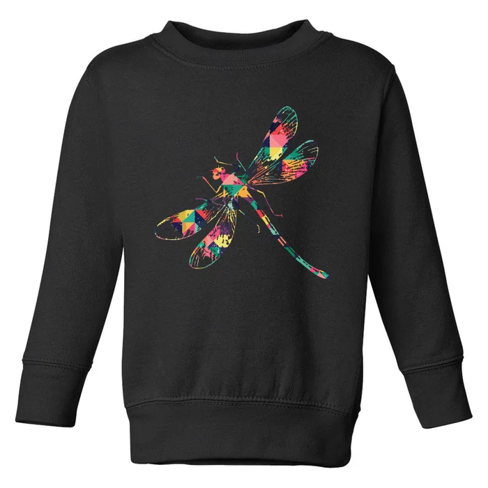 Dragonfly Abstract Color Summer Swarm Nymph Lover Gift Toddler Sweatshirt