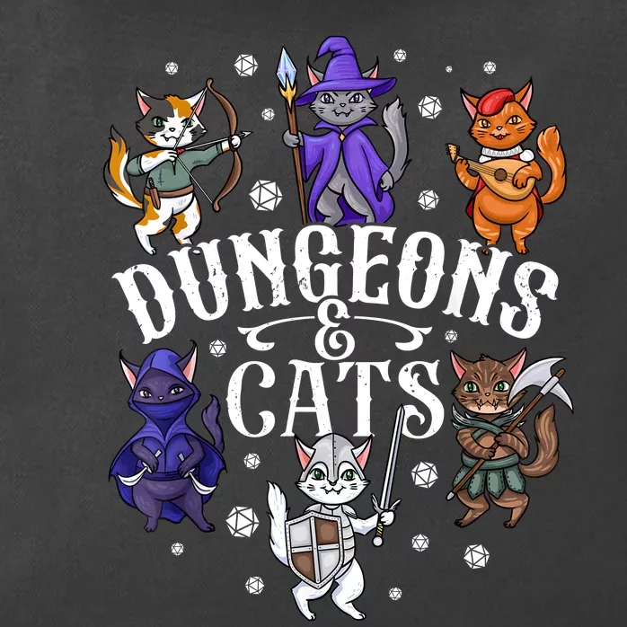 Dungeons And Cats Cat Gaming  Fantasy Gamer Zip Tote Bag