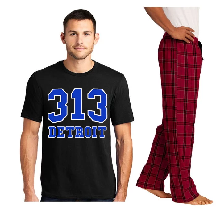 Detroit Area Code 313 Hometown Pride Classic Pajama Set