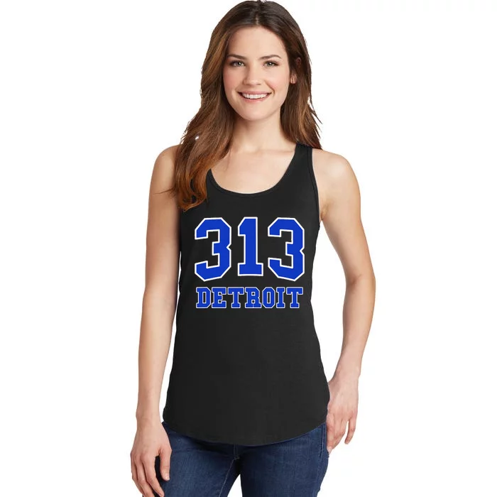 Detroit Area Code 313 Hometown Pride Classic Ladies Essential Tank