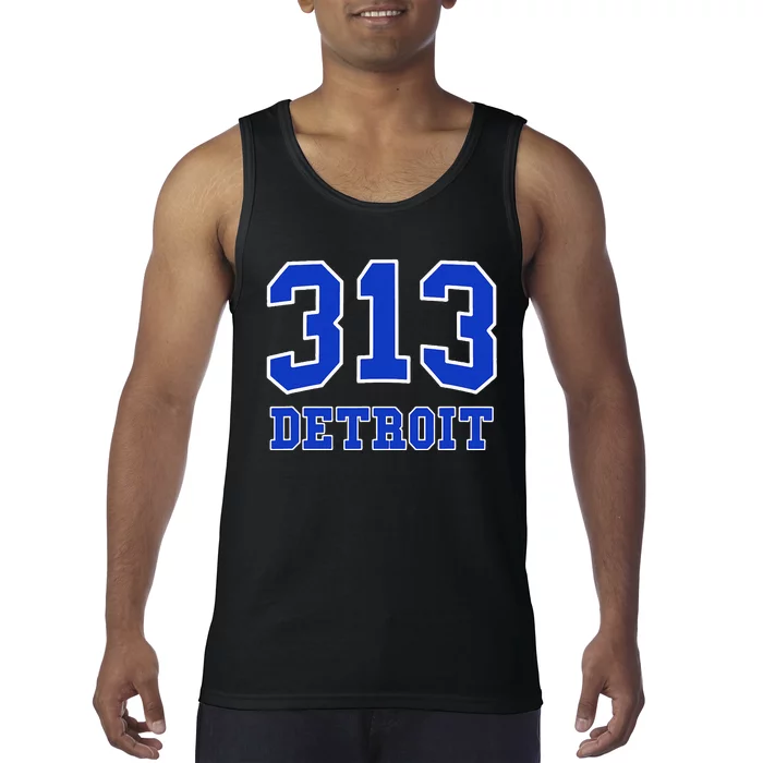 Detroit Area Code 313 Hometown Pride Classic Tank Top