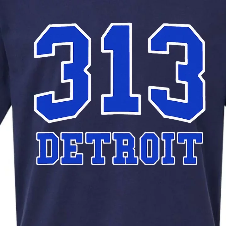 Detroit Area Code 313 Hometown Pride Classic Sueded Cloud Jersey T-Shirt