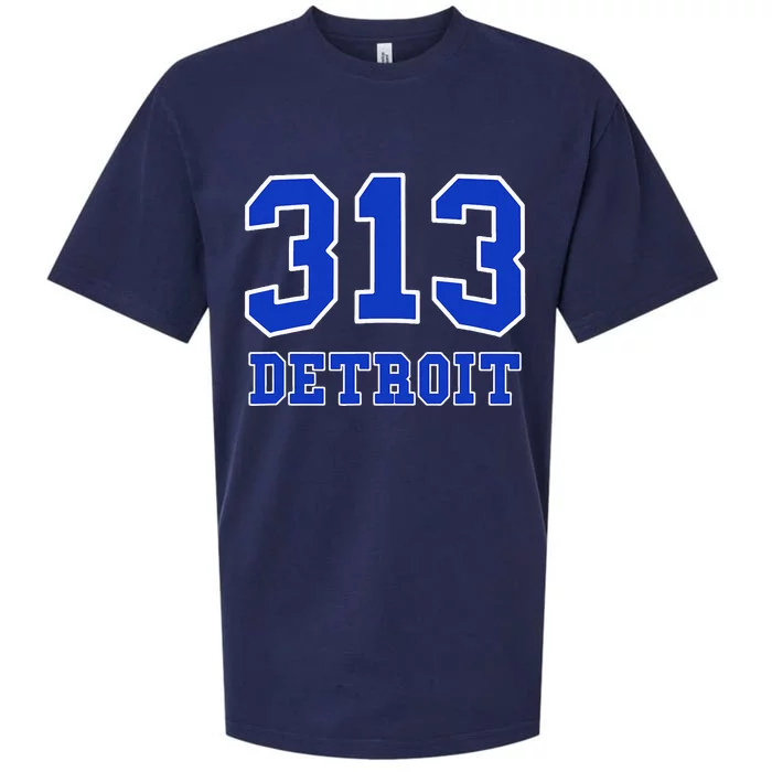 Detroit Area Code 313 Hometown Pride Classic Sueded Cloud Jersey T-Shirt