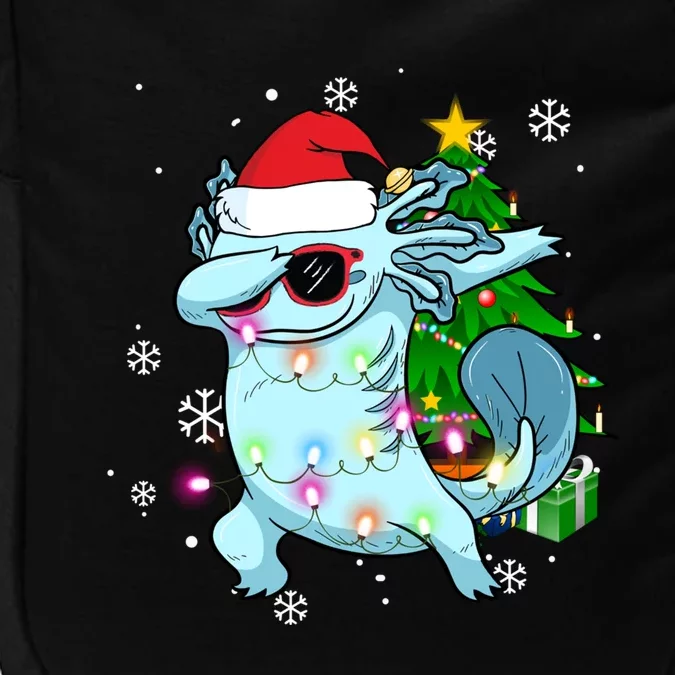 Dabbing Axolotl Christmas Tree Light Pajamas Gift Impact Tech Backpack