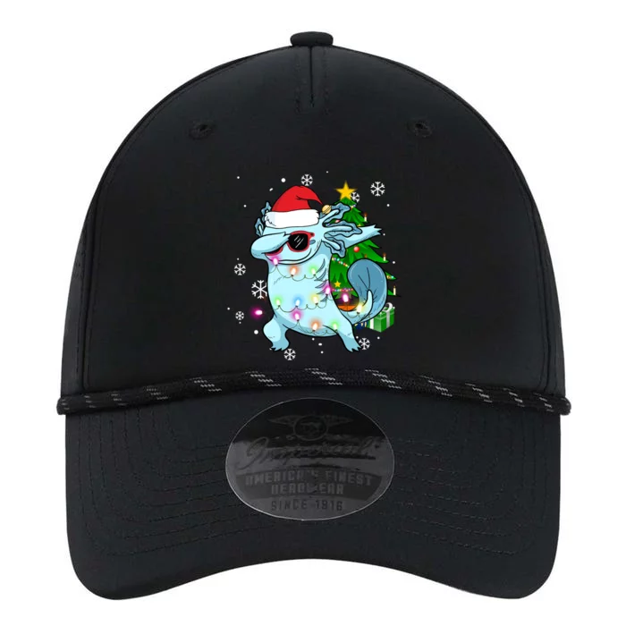 Dabbing Axolotl Christmas Tree Light Pajamas Gift Performance The Dyno Cap