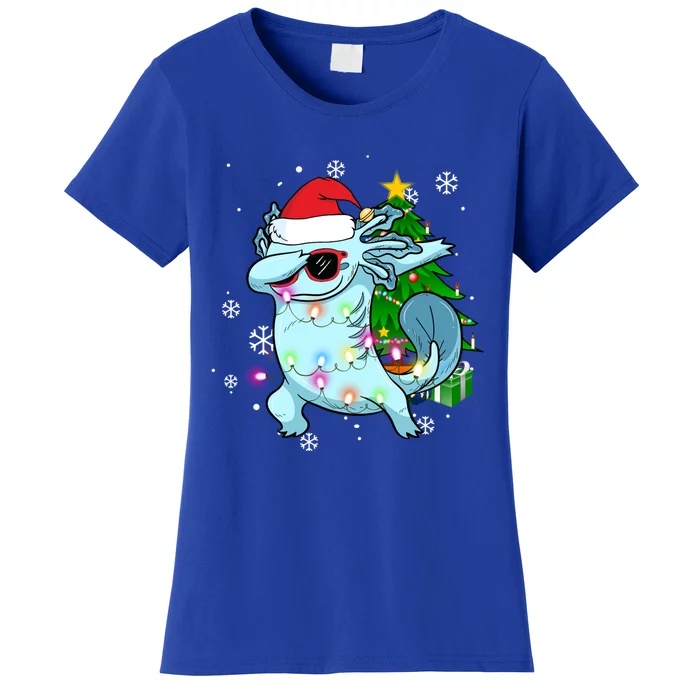 Dabbing Axolotl Christmas Tree Light Pajamas Gift Women's T-Shirt