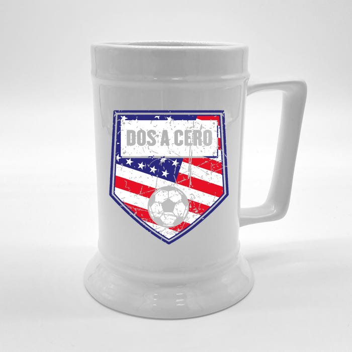 Dos A Cero American Flag Soccer Front & Back Beer Stein