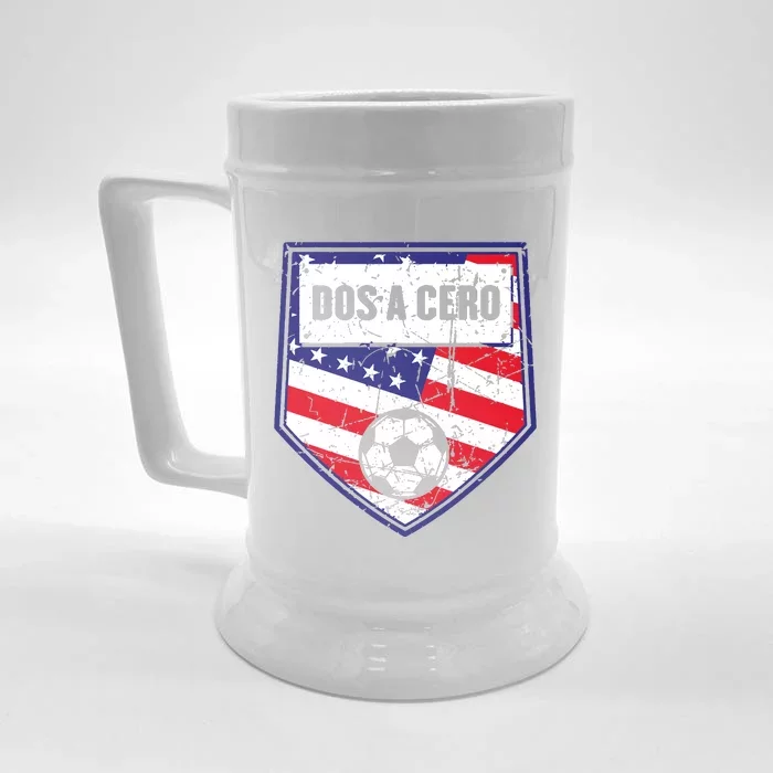 Dos A Cero American Flag Soccer Front & Back Beer Stein