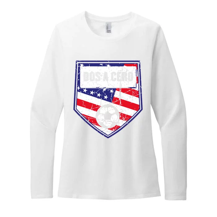 Dos A Cero American Flag Soccer Womens CVC Long Sleeve Shirt