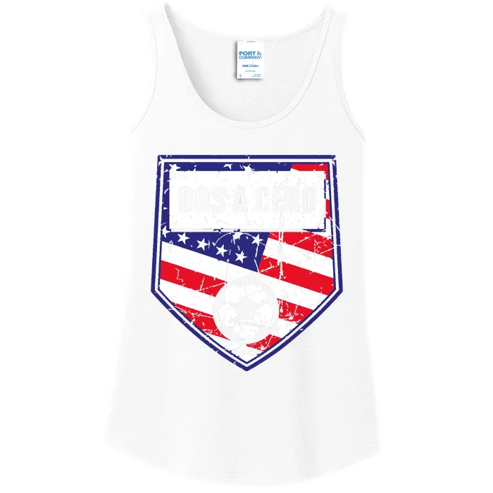 Dos A Cero American Flag Soccer Ladies Essential Tank