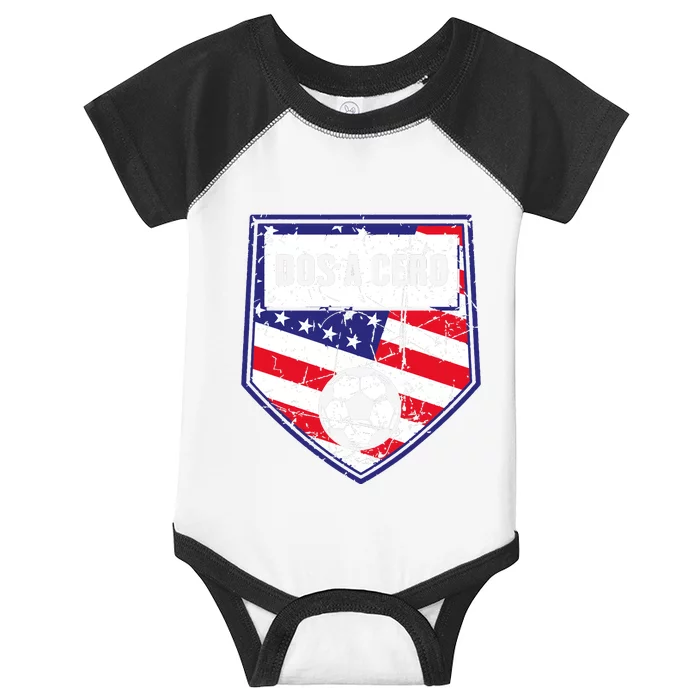 Dos A Cero American Flag Soccer Infant Baby Jersey Bodysuit