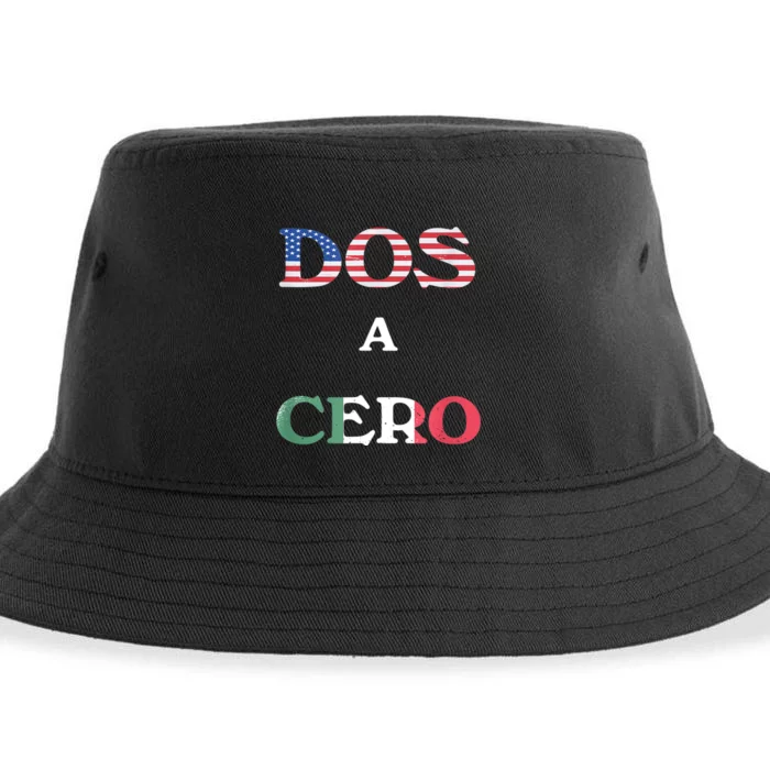 Dos A Cero Shirt USA Vs Mexico Game Funny Design By Flags Sustainable Bucket Hat