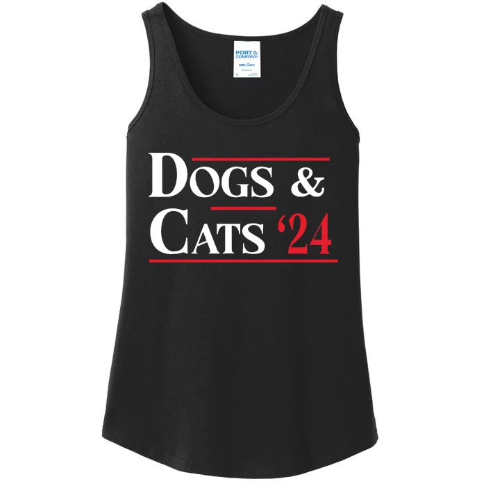 Dogs And Cats 2024 TheyRe Eating The Dogs Ladies Essential Tank