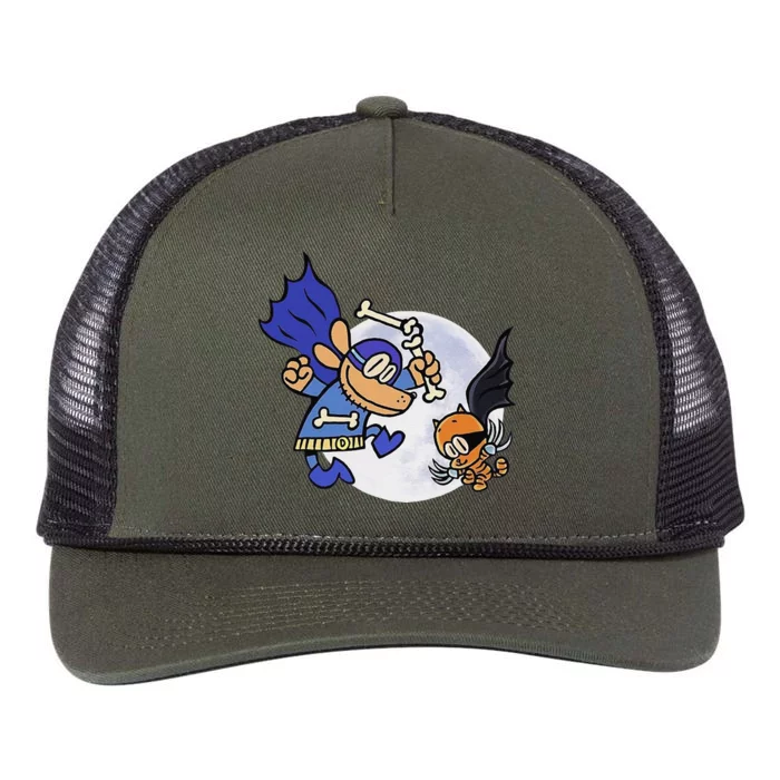 Dogman And Cat Essential Gift Retro Rope Trucker Hat Cap