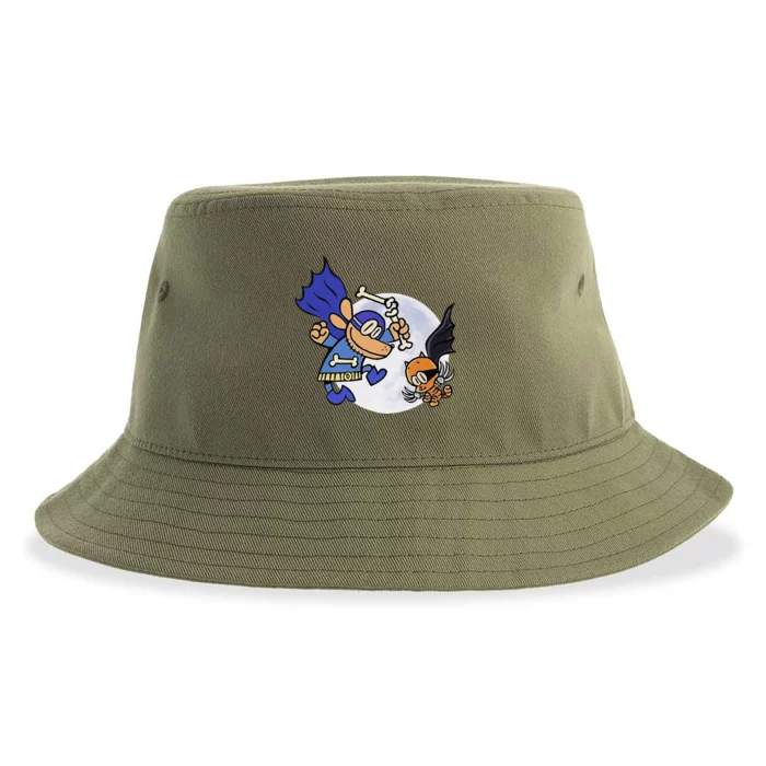 Dogman And Cat Essential Gift Sustainable Bucket Hat