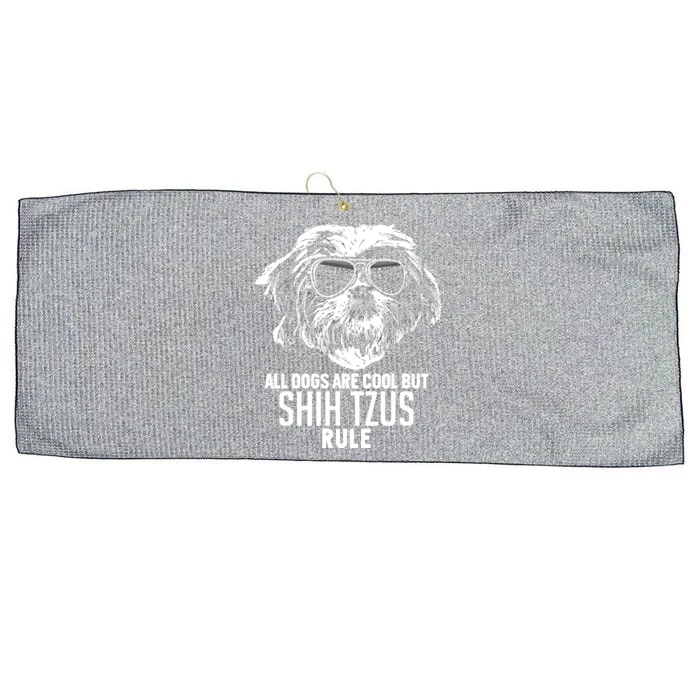 Dogs Are Cool But Shih Tzus Rule Funny Large Microfiber Waffle Golf Towel