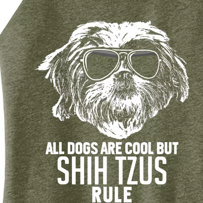 Dogs Are Cool But Shih Tzus Rule Funny Women’s Perfect Tri Rocker Tank