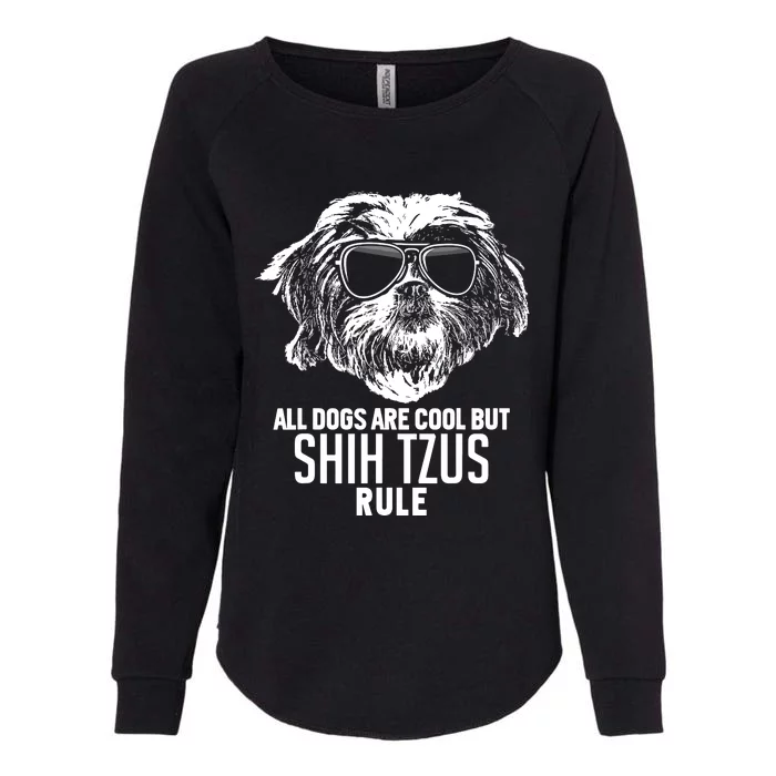 Dogs Are Cool But Shih Tzus Rule Funny Womens California Wash Sweatshirt