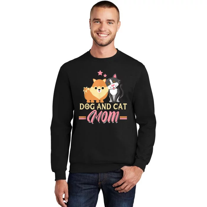 Dog And Cat Mom Puppy Kitten Pup Mother Dog Kitty Mom Sweatshirt