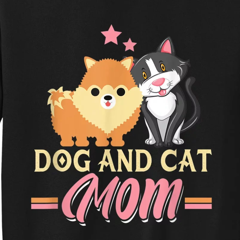 Dog And Cat Mom Puppy Kitten Pup Mother Dog Kitty Mom Sweatshirt