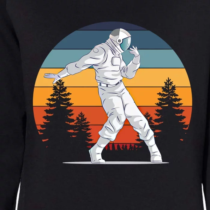 Dancing Astronaut Cool Space Designs Novelty Graphic Great Gift Womens California Wash Sweatshirt