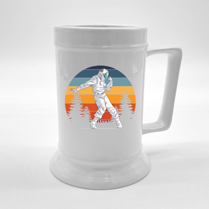 Dancing Astronaut Cool Space Designs Novelty Graphic Great Gift Front & Back Beer Stein