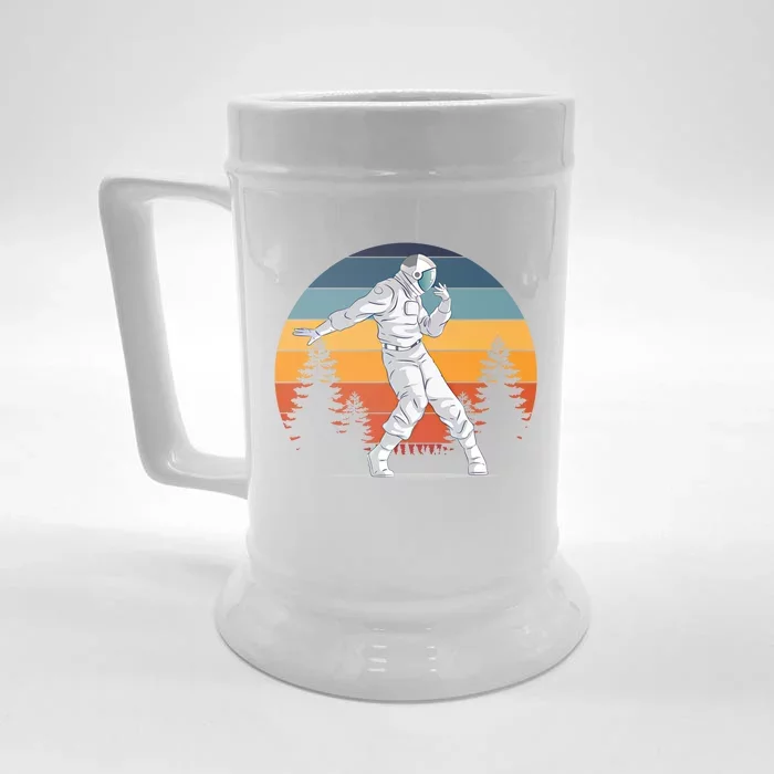 Dancing Astronaut Cool Space Designs Novelty Graphic Great Gift Front & Back Beer Stein