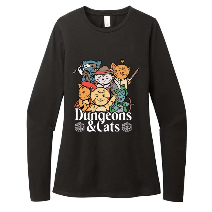 Dungeons And Cats Cute Cat Lover Funny For Lover Trending Womens CVC Long Sleeve Shirt