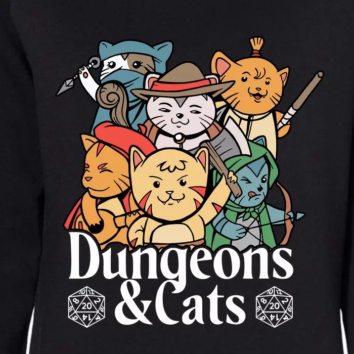 Dungeons And Cats Cute Cat Lover Funny For Lover Trending Womens California Wash Sweatshirt