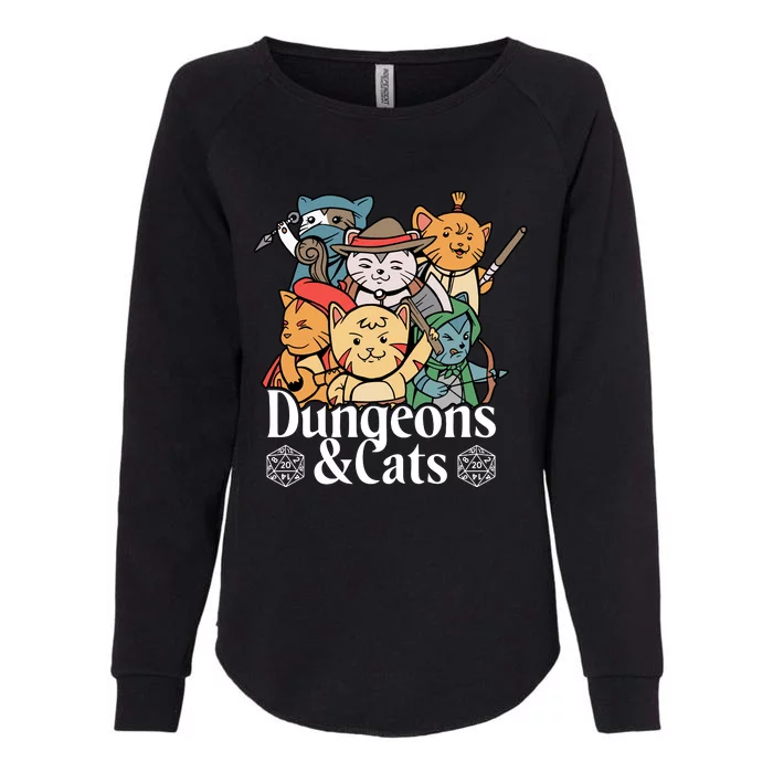 Dungeons And Cats Cute Cat Lover Funny For Lover Trending Womens California Wash Sweatshirt