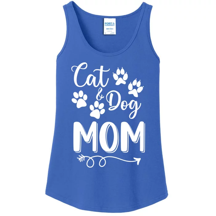 Dog And Cat Mom Dog Mom Cat And Dog Mom Cat Mama Gift Ladies Essential Tank