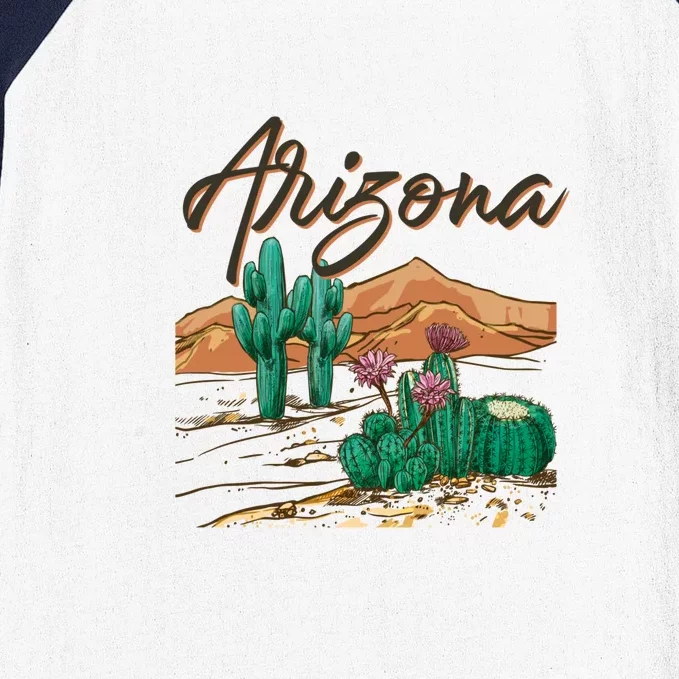 Desert Arizona Cactus Southwestern Baseball Sleeve Shirt