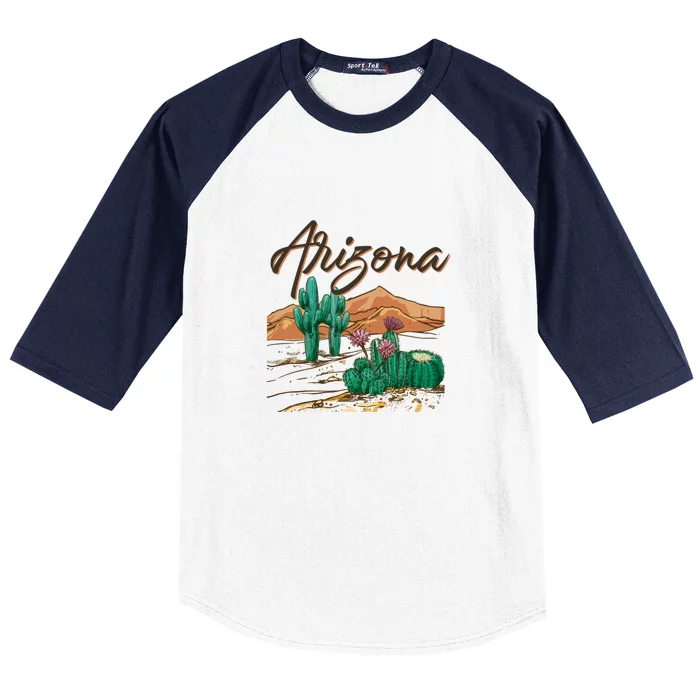 Desert Arizona Cactus Southwestern Baseball Sleeve Shirt