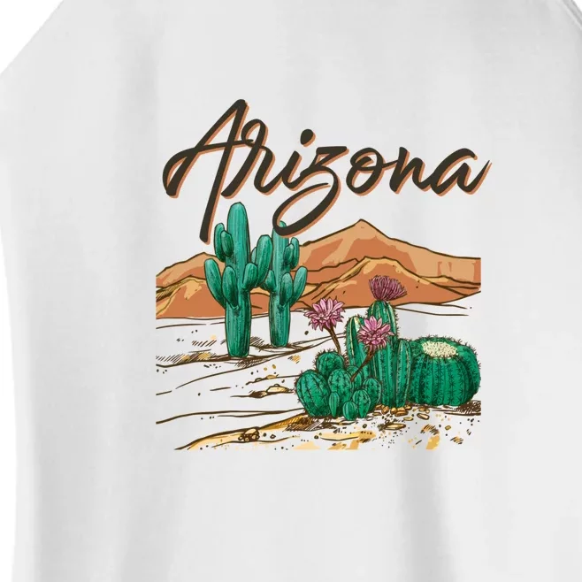 Desert Arizona Cactus Southwestern Women’s Perfect Tri Rocker Tank