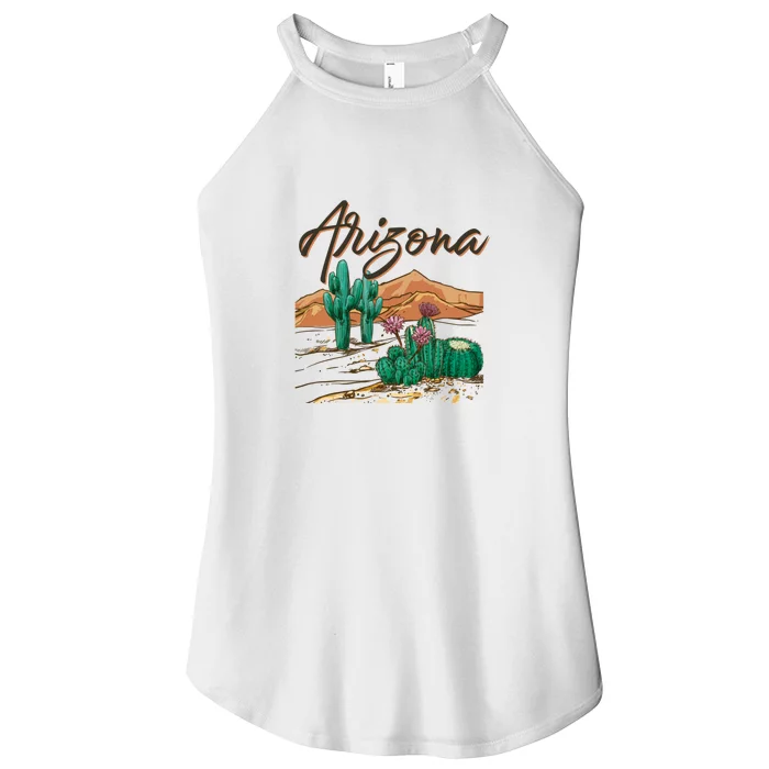 Desert Arizona Cactus Southwestern Women’s Perfect Tri Rocker Tank