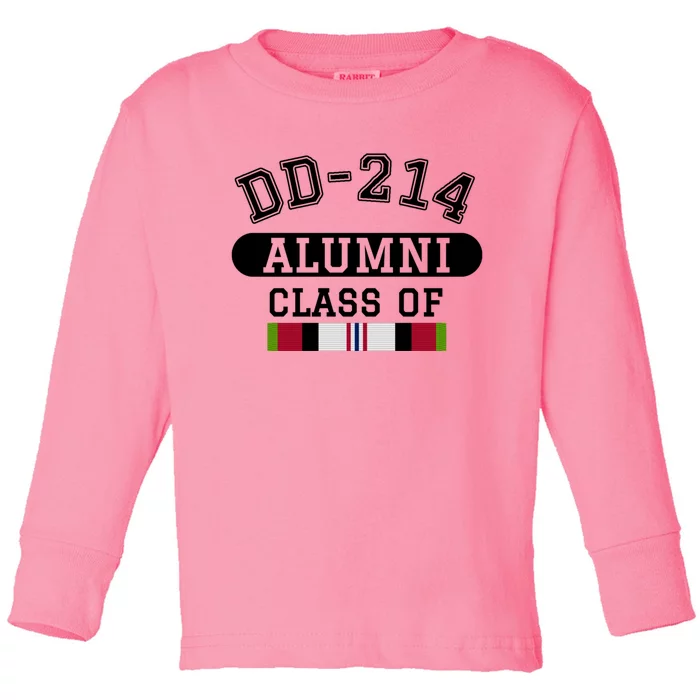 Dd214 Alumni Class Of Oef Afghanistan Veteran Pride Cool Gift Toddler Long Sleeve Shirt