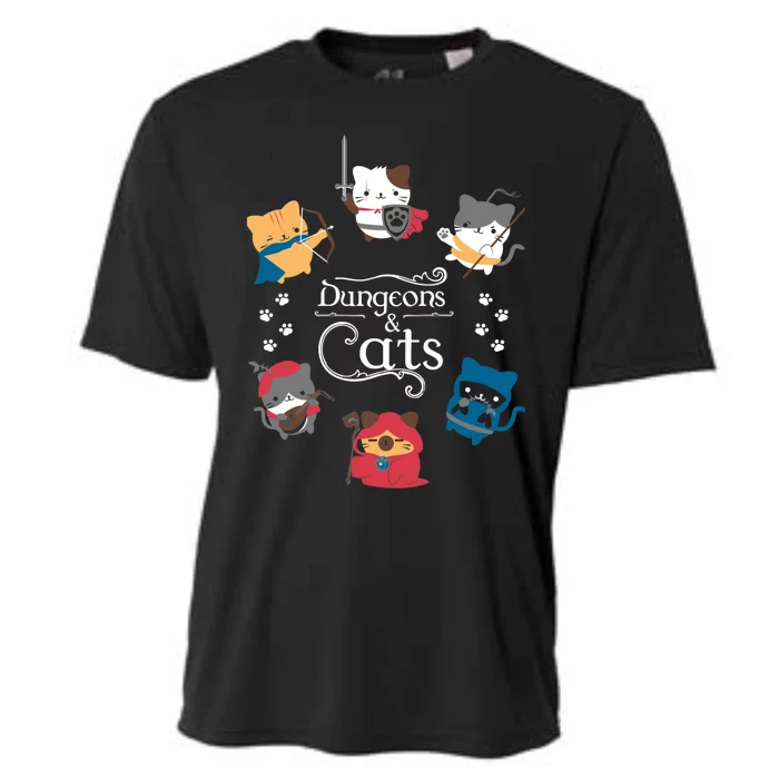 Dungeons And Cats Cooling Performance Crew T-Shirt