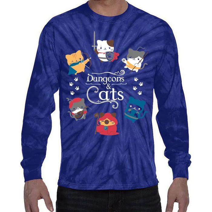 Dungeons And Cats Tie-Dye Long Sleeve Shirt