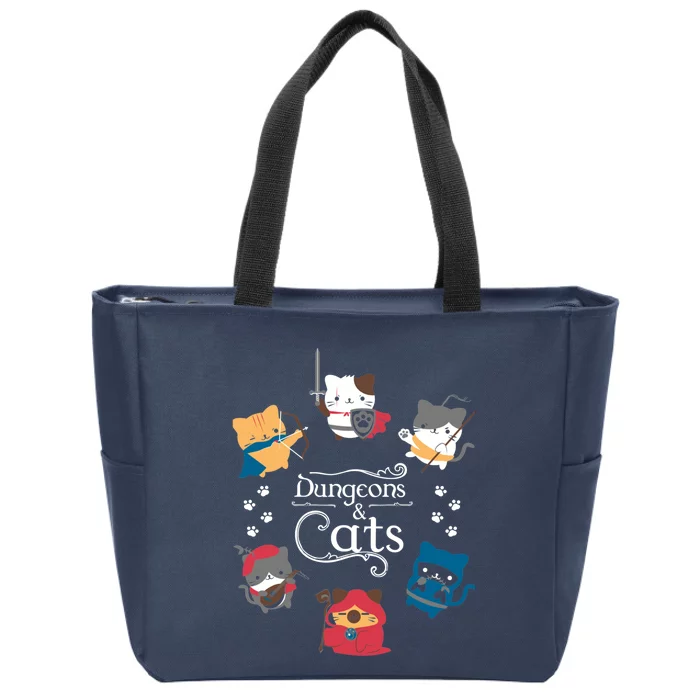 Dungeons And Cats Zip Tote Bag