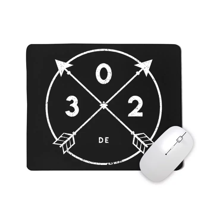 Delaware Area Code 302 State Pride Souvenir Gift Arrow Mousepad