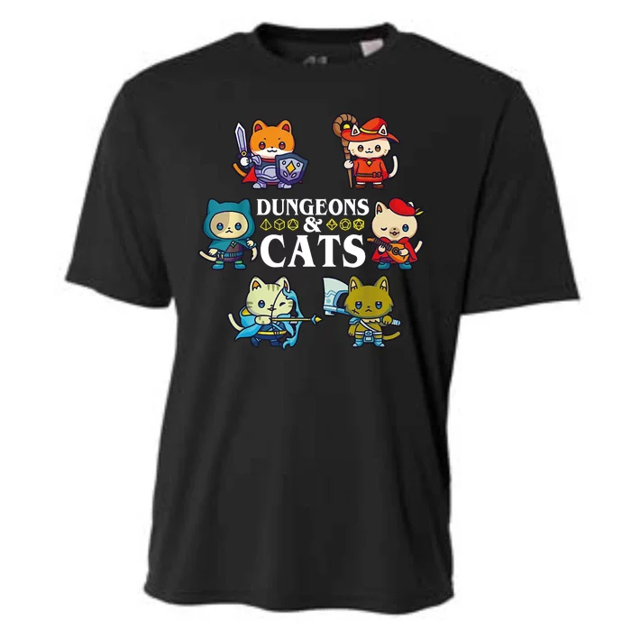 Dungeons And Cats Cooling Performance Crew T-Shirt