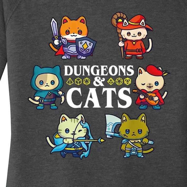 Dungeons And Cats Women's Perfect Tri Tunic Long Sleeve Shirt