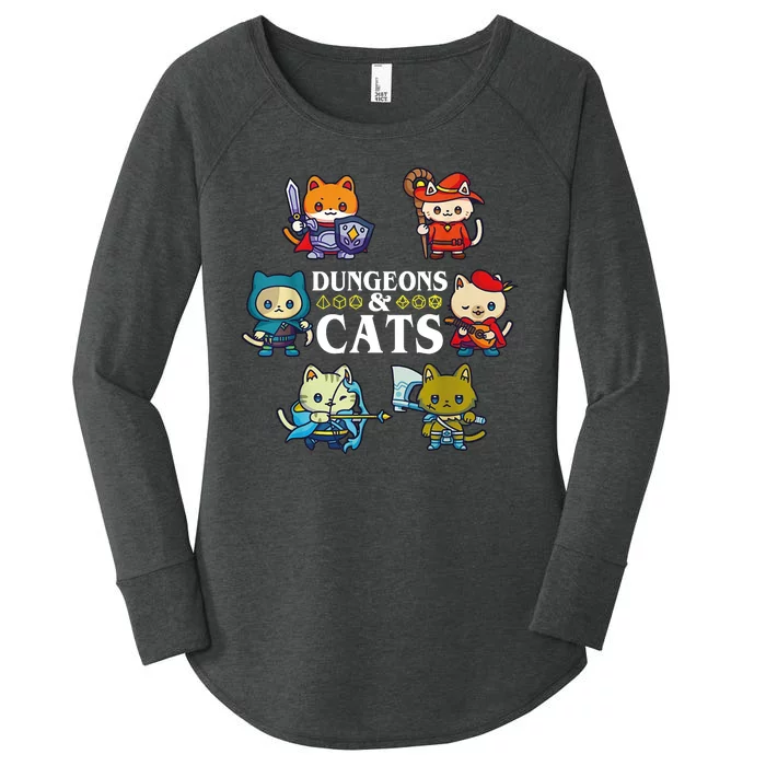 Dungeons And Cats Women's Perfect Tri Tunic Long Sleeve Shirt