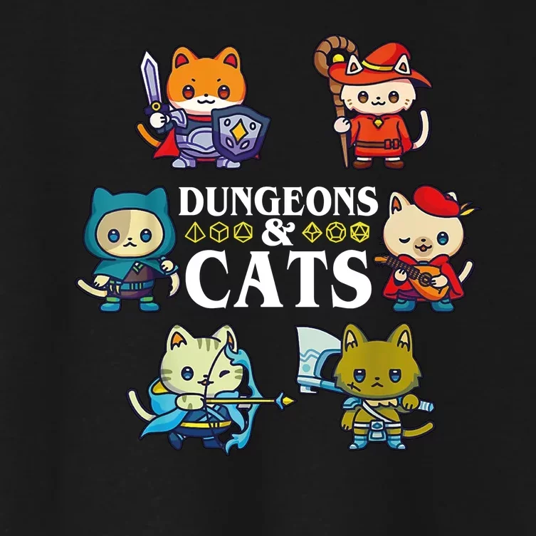 Dungeons And Cats Women's Crop Top Tee