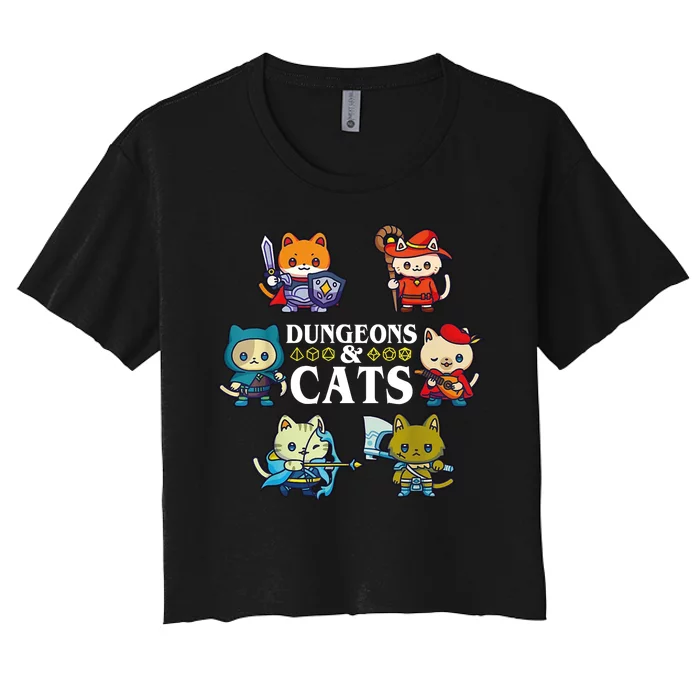 Dungeons And Cats Women's Crop Top Tee